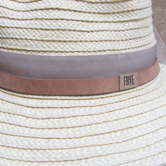 FRYE Women's OSFM Straw Fedora Sun Hat - Picture 3 of 6